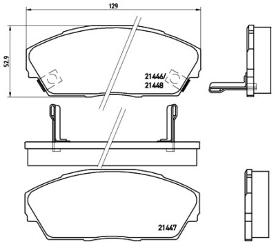 Jogo de 4 pastilhas de freio BREMBO P 28 013