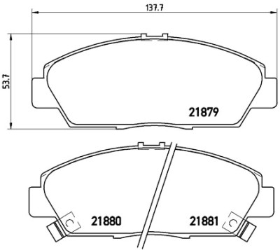 Jogo de 4 pastilhas de freio BREMBO P 28 021