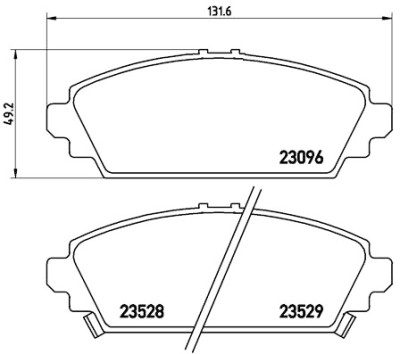 Jogo de 4 pastilhas de freio BREMBO P 28 031