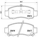 Jogo de 4 pastilhas de freio BREMBO P 28 033