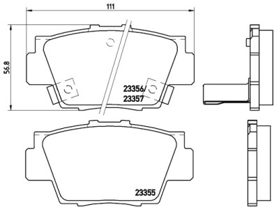 Jogo de 4 pastilhas de freio BREMBO P 28 040