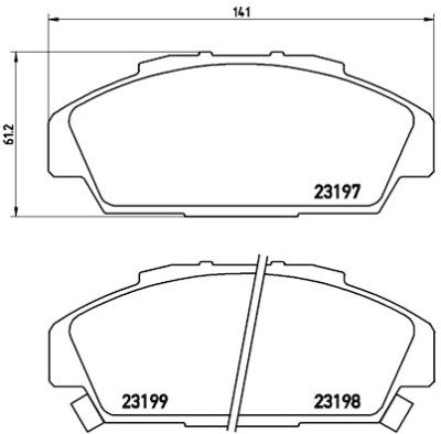 Jogo de 4 pastilhas de freio BREMBO P 28 041