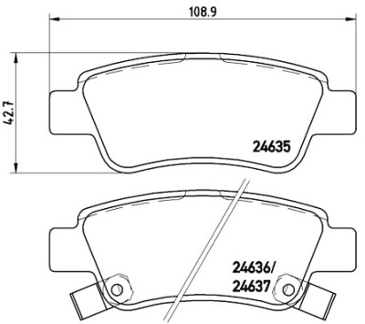 Jogo de 4 pastilhas de freio BREMBO P 28 046