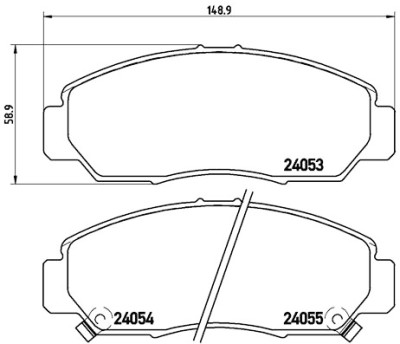 Jogo de 4 pastilhas de freio BREMBO P 28 047