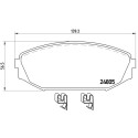 Jogo de 4 pastilhas de freio BREMBO P 28 049