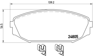 Jogo de 4 pastilhas de freio BREMBO P 28 049