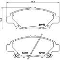 Jogo de 4 pastilhas de freio BREMBO P 28 050
