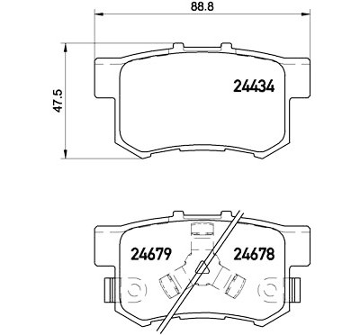 Jogo de 4 pastilhas de freio BREMBO P 28 061