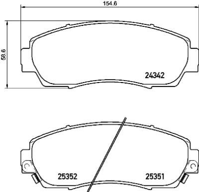Jogo de 4 pastilhas de freio BREMBO P 28 068