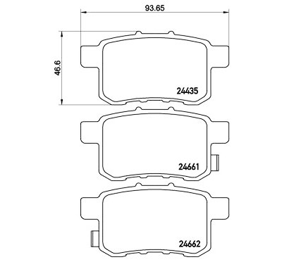 Jogo de 4 pastilhas de freio BREMBO P 28 072