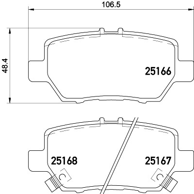 Jogo de 4 pastilhas de freio BREMBO P 28 078