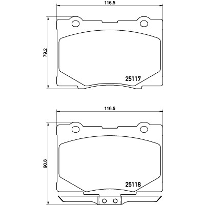 Jogo de 4 pastilhas de freio BREMBO P 28 079