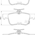 Jogo de 4 pastilhas de freio BREMBO P 28 089