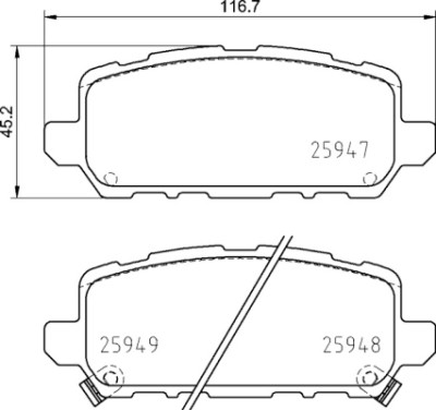 Jogo de 4 pastilhas de freio BREMBO P 28 090