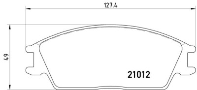 Jogo de 4 pastilhas de freio BREMBO P 30 001