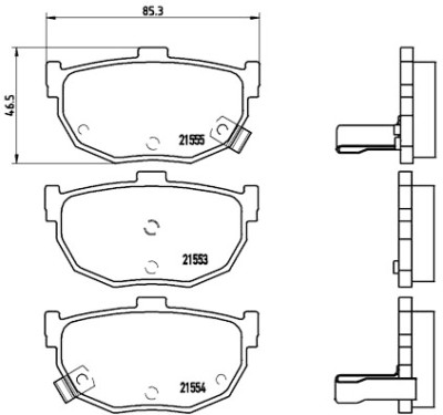 Jogo de 4 pastilhas de freio BREMBO P 30 003