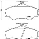 Jogo de 4 pastilhas de freio BREMBO P 30 005