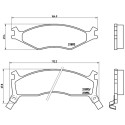 Jogo de 4 pastilhas de freio BREMBO P 30 006