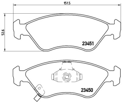 Jogo de 4 pastilhas de freio BREMBO P 30 007