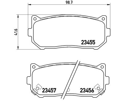 Jogo de 4 pastilhas de freio BREMBO P 30 008