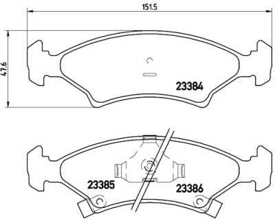 Jogo de 4 pastilhas de freio BREMBO P 30 009