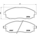 Jogo de 4 pastilhas de freio BREMBO P 30 010