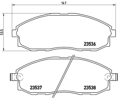 Jogo de 4 pastilhas de freio BREMBO P 30 010
