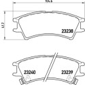 Jogo de 4 pastilhas de freio BREMBO P 30 011