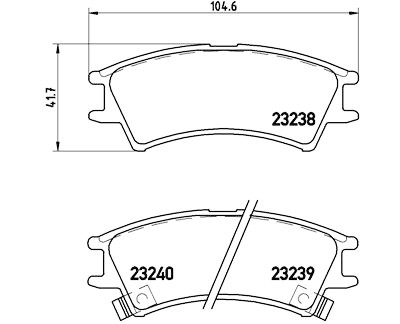 Jogo de 4 pastilhas de freio BREMBO P 30 011