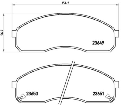 Jogo de 4 pastilhas de freio BREMBO P 30 012