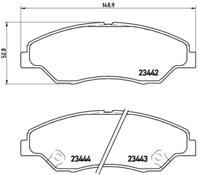 Jogo de 4 pastilhas de freio BREMBO P 30 015