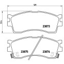 Jogo de 4 pastilhas de freio BREMBO P 30 016