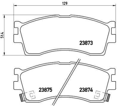 Jogo de 4 pastilhas de freio BREMBO P 30 016