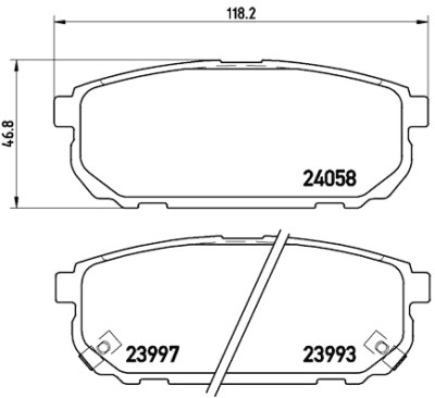 Jogo de 4 pastilhas de freio BREMBO P 30 023