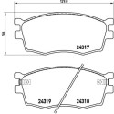 Jogo de 4 pastilhas de freio BREMBO P 30 026