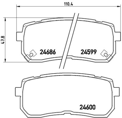 Jogo de 4 pastilhas de freio BREMBO P 30 035