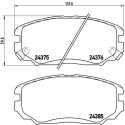 Jogo de 4 pastilhas de freio BREMBO P 30 038