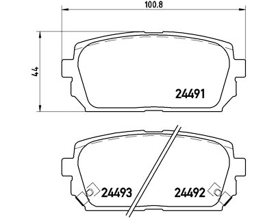 Jogo de 4 pastilhas de freio BREMBO P 30 040