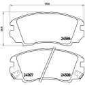 Jogo de 4 pastilhas de freio BREMBO P 30 043