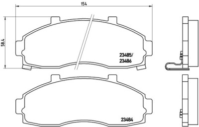 Jogo de 4 pastilhas de freio BREMBO P 30 044