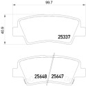 Jogo de 4 pastilhas de freio BREMBO P 30 054