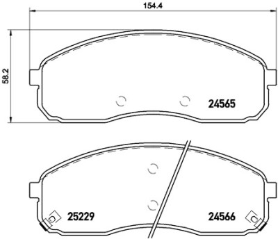 Jogo de 4 pastilhas de freio BREMBO P 30 058