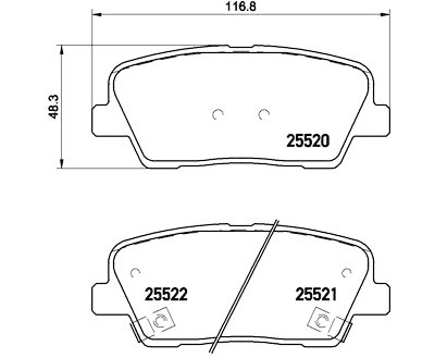 Jogo de pastilhas de freio BREMBO P 30 063