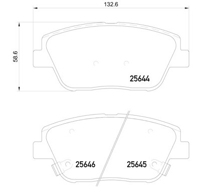 Jogo de 4 pastilhas de freio BREMBO P 30 066