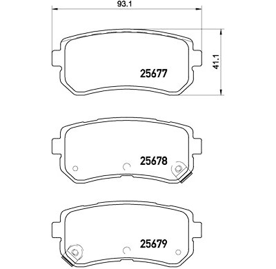Jogo de 4 pastilhas de freio BREMBO P 30 068