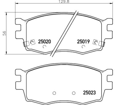 Jogo de 4 pastilhas de freio BREMBO P 30 069
