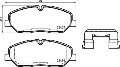 Jogo de 4 pastilhas de freio BREMBO P 30 084