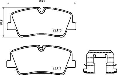 Jogo de 4 pastilhas de freio BREMBO P 30 085