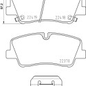Jogo de 4 pastilhas de freio BREMBO P 30 089