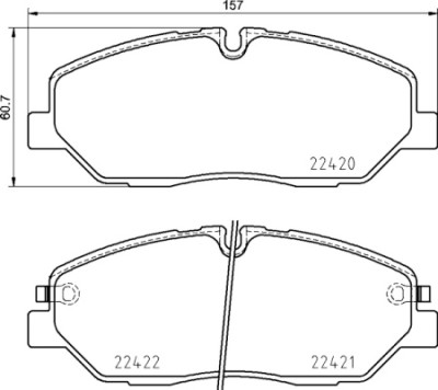 Jogo de 4 pastilhas de freio BREMBO P 30 090